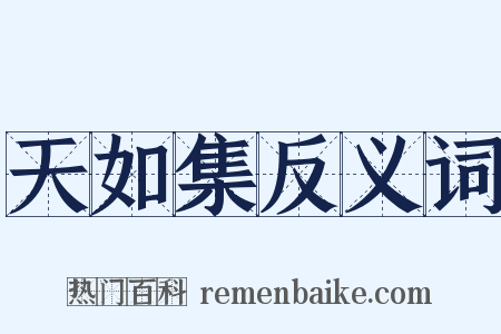 天如集反义词是什么意思的图片